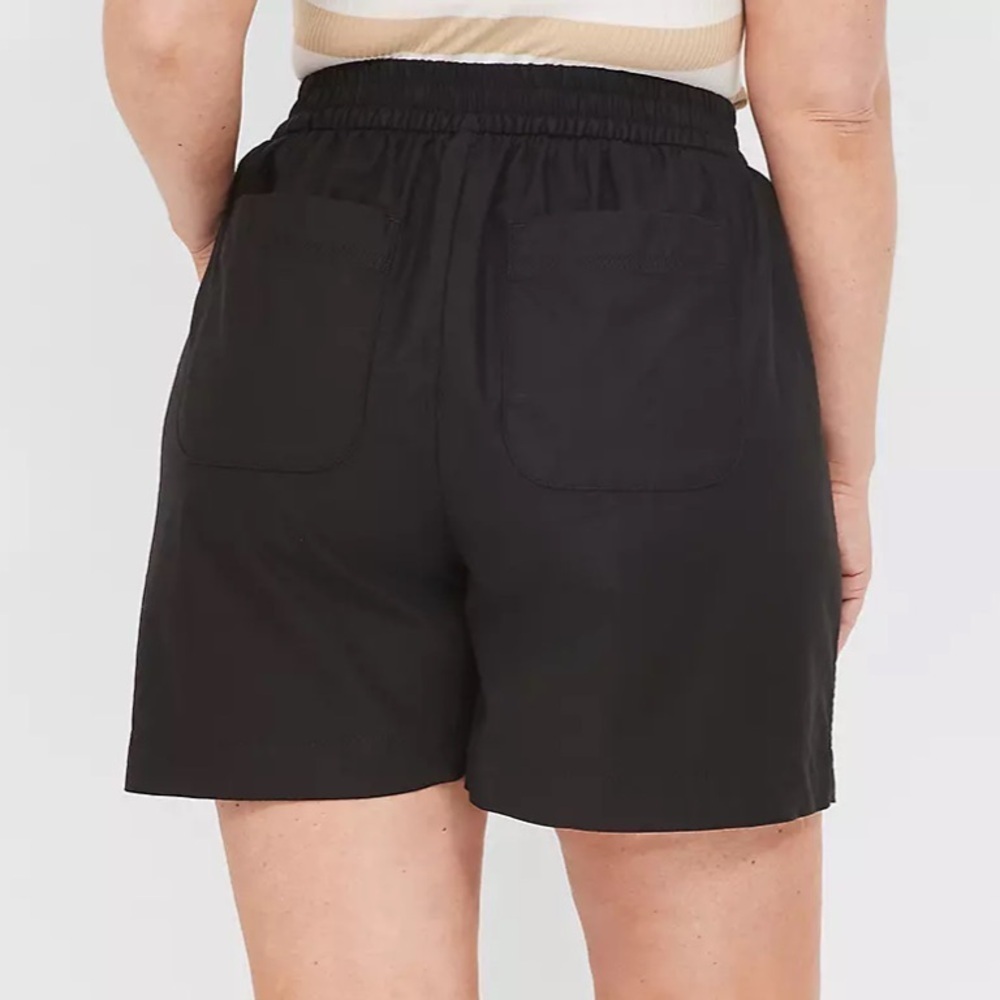 Lane Bryant The Softest Short Solid Black Slub Pull-On Shorts Women's Plus 18/20 - Picture 5 of 8